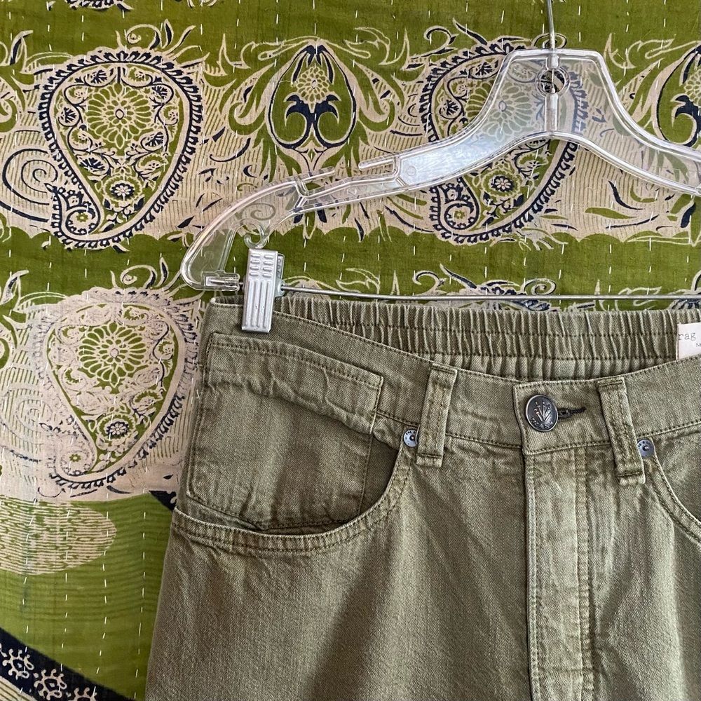 rag & bone Olive Drab Engineered Cotton Boho Jogger Pants Size 27 Best Seller - Picture 5 of 16